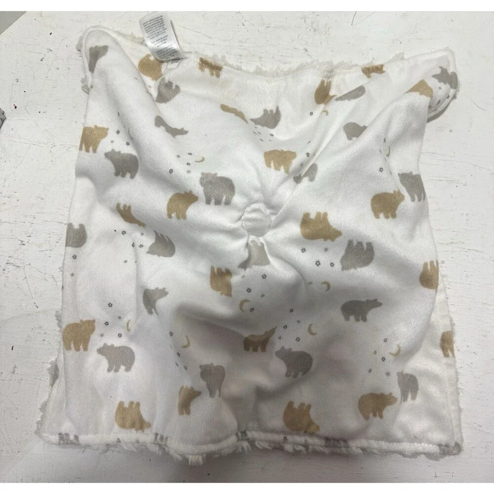 Just One You Grey White Bear Print Lovey 13